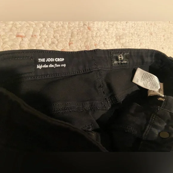 AG Adriano Goldschmied The Jodi Crop Black Denim 26R - Picture 4 of 4